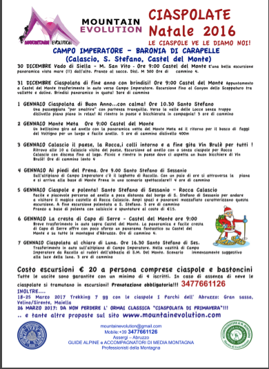 Mountain Evolution: ciaspolate di Natale